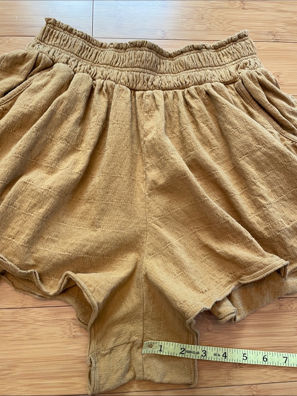 Daily Practice by Anthropologie Kimberly Shorts Set Size Medium Mustard Yellow - Picture 14 of 14